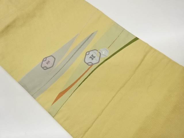 JAPANESE NAGOYA OBI / WOVEN ABSTRACT STRIPE